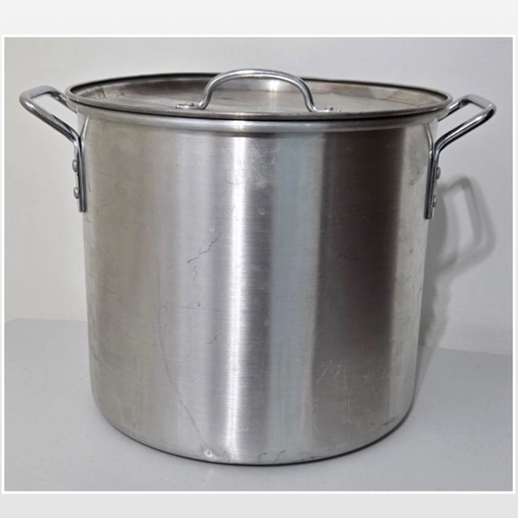 Hoffritz Stockpot 20 Quart Aluminum Silver With Lid Large Cooking Pot - Picture 8 of 14